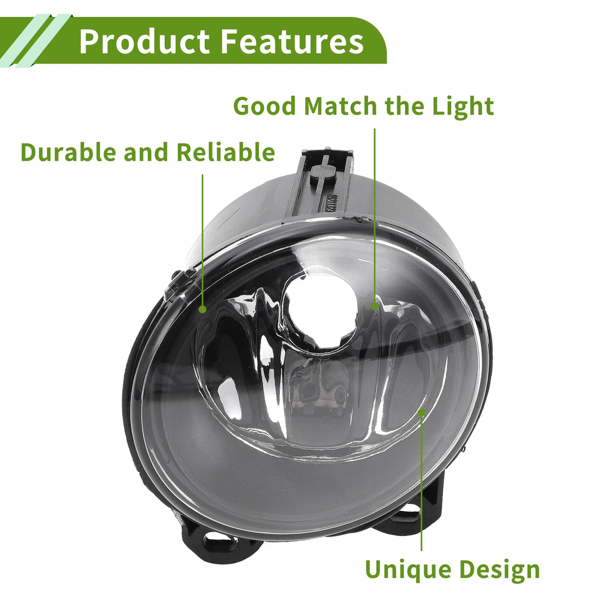 Left Fog Light Grill for BMW X5 1999-2006 1 x Clear Black Lens