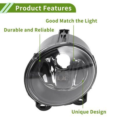 Left Fog Light Grill for BMW X5 1999-2006 1 x Clear Black Lens