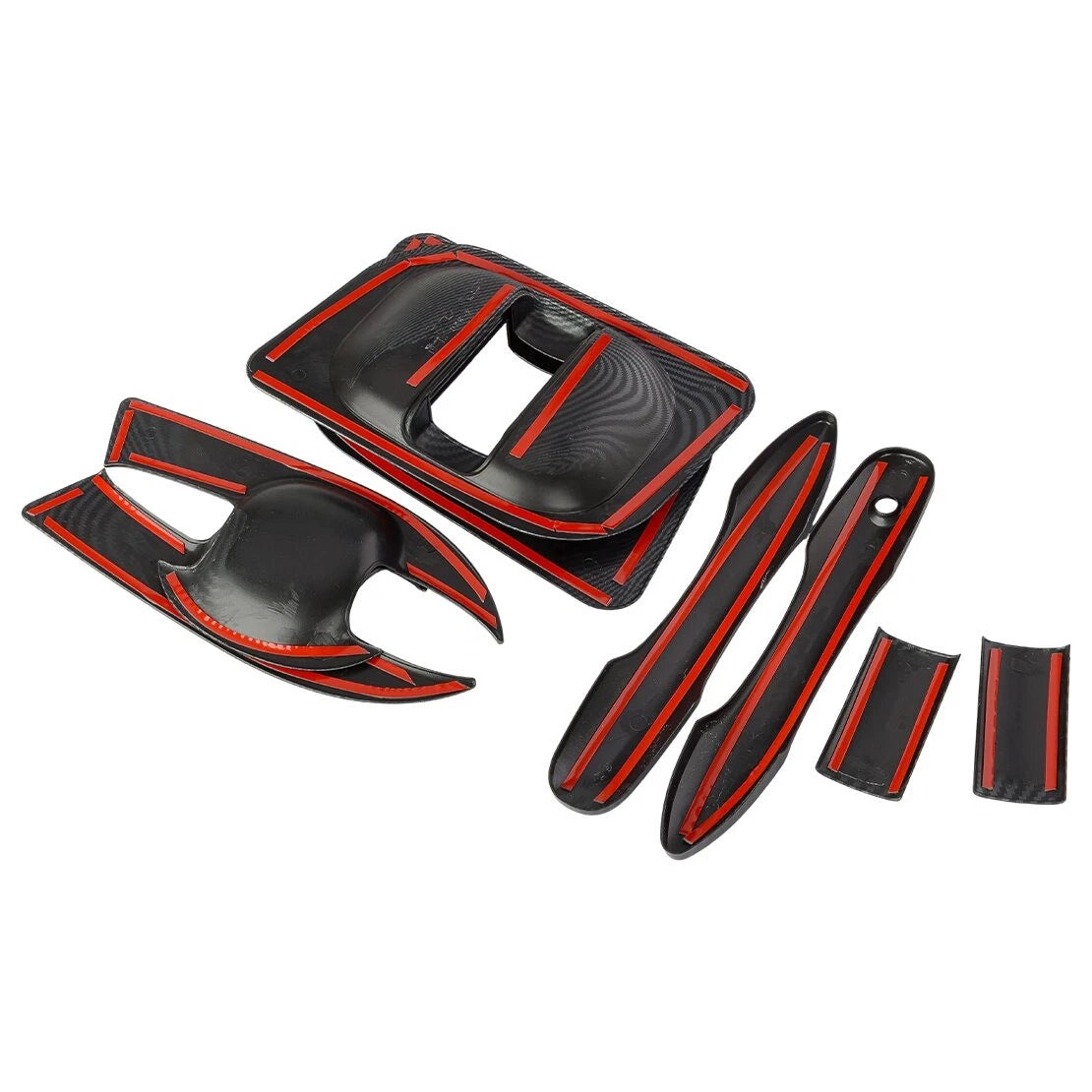 ABS Carbon Fiber Door Handle & Bowl Cup Cover for Toyota Hiace (2005-2023)