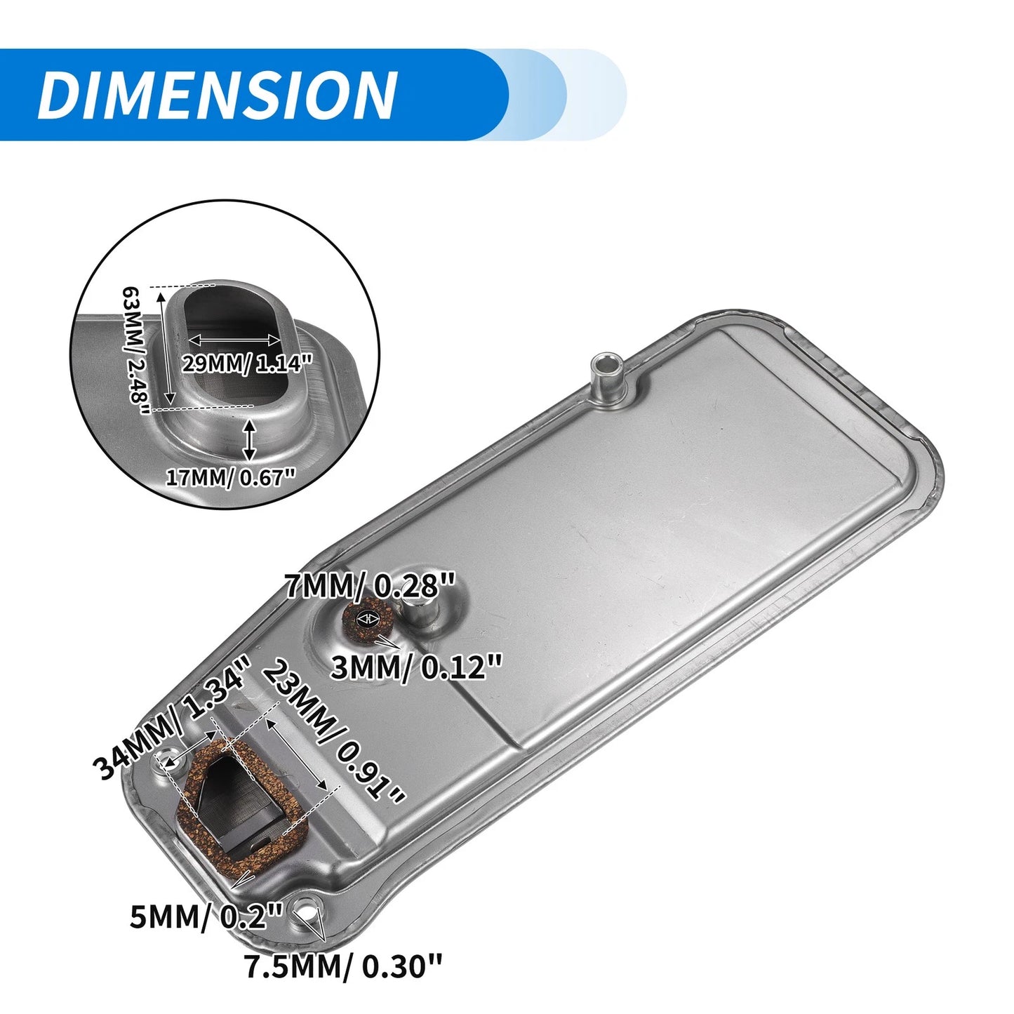 Transmission Fluid Filter Oil Pan for Toyota Tacoma (1995-1999)