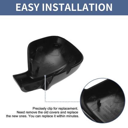 Black Mirror Cover Cap Replacement for Citroen Dispatch Jumpy (2016-2024)