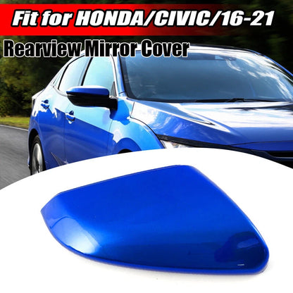 Right Passenger Side Rearview Mirror Cover Blue for Honda Civic (2016-2021)