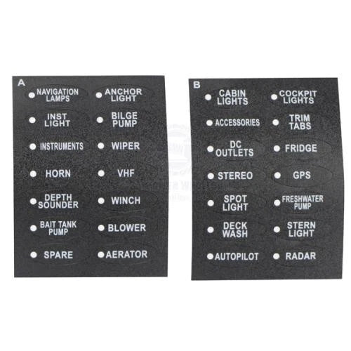 Marine Switch Panel Push Button 5 Gang Splashproof Dual USB & LED Indicator