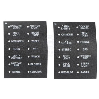 Marine Switch Panel Push Button 5 Gang Splashproof Dual USB & LED Indicator