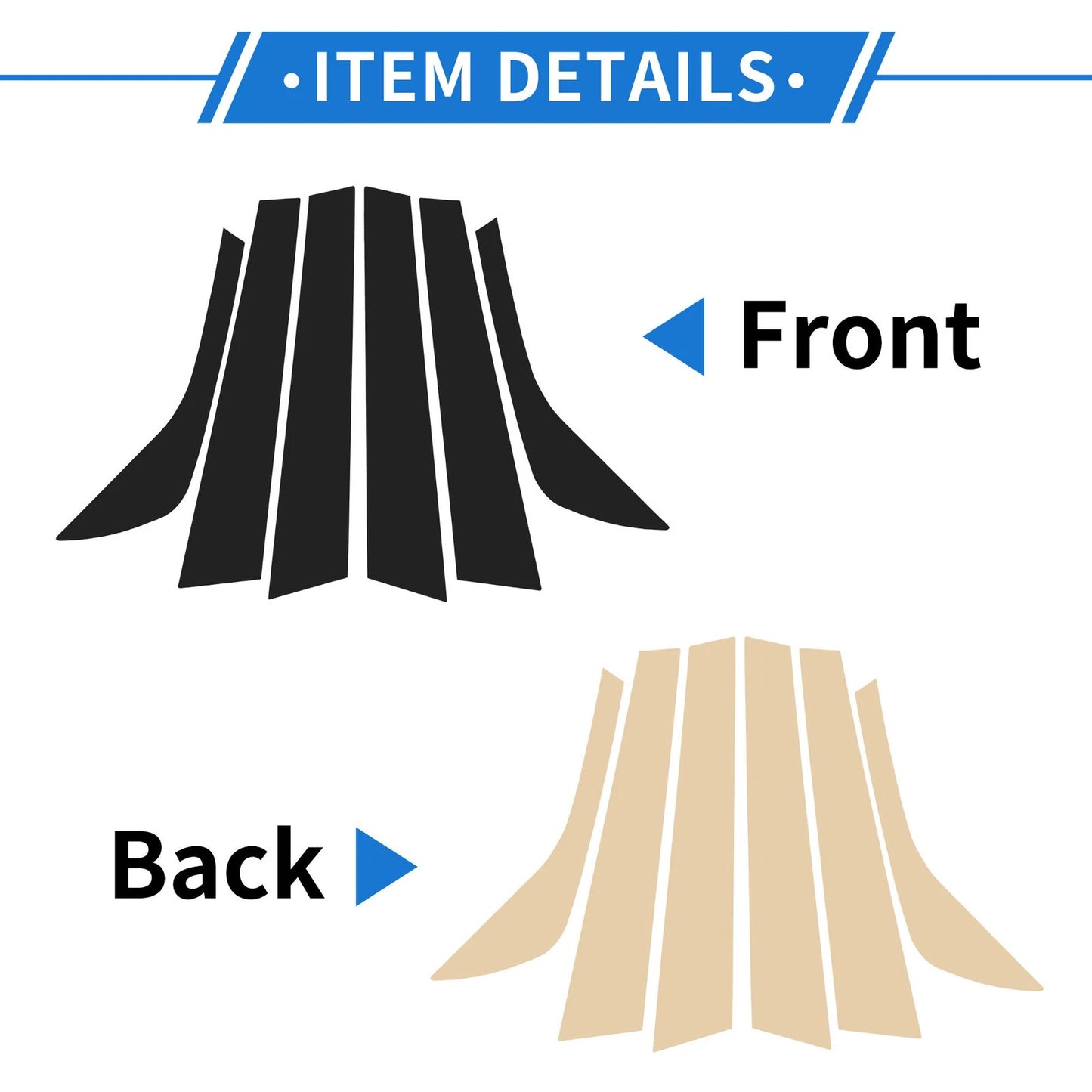 6 Pcs Door Pillar Window Trim for Land Rover Discovery Sport (2015-2019)