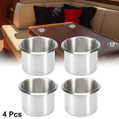 4pcs Stainless Steel Universal Cup Drink Holder for Marine Boats RVs
