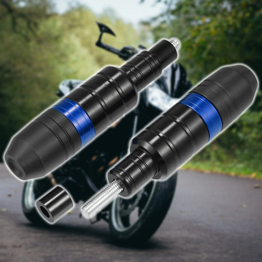 Frame Slider Exhaust Anti Crash Protector, Blue, 2 x for Honda
