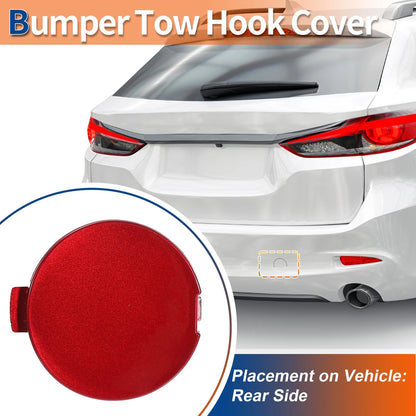 Rear Right Tow Hook Cover for Mazda 6 Atenza (2018-2021) Red