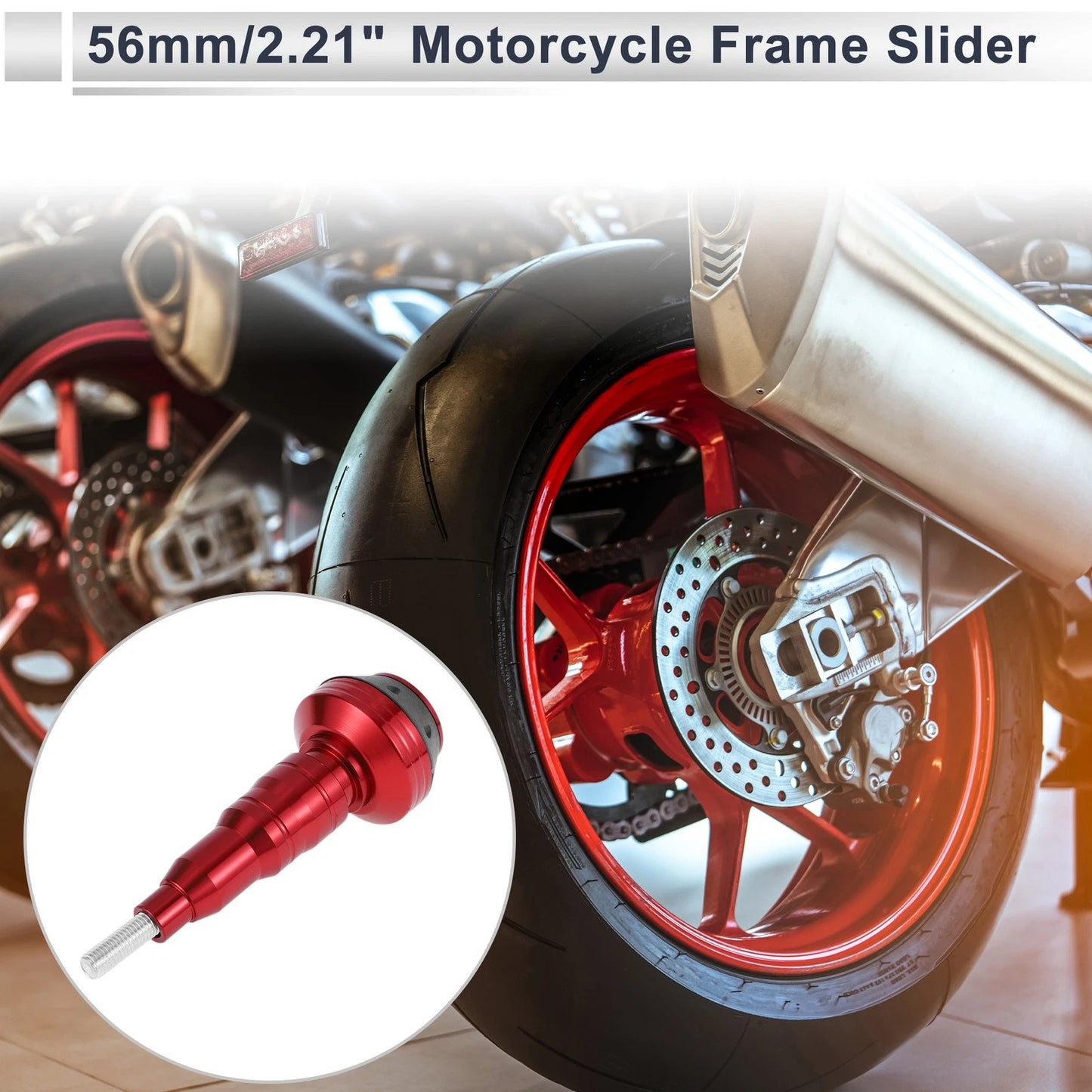 10mm Aluminum Alloy Motorcycle Slider Frame Bolt 1 Set Red for Make Model