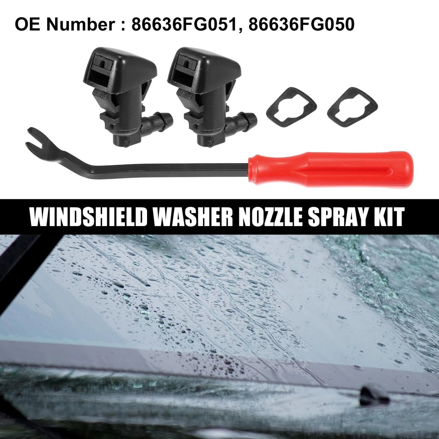 5pcs Front Windshield Washer Nozzle Kit for Jeep Liberty (2008-2012)