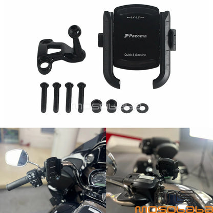 Handlebar Phone Carrier Bracket w/ Mount for Harley XL Softail Dyna Touring