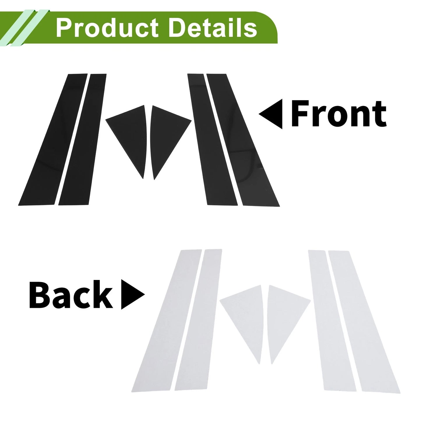 6 Pcs Pillar Window Trim for Chevy Equinox (2005-2009)