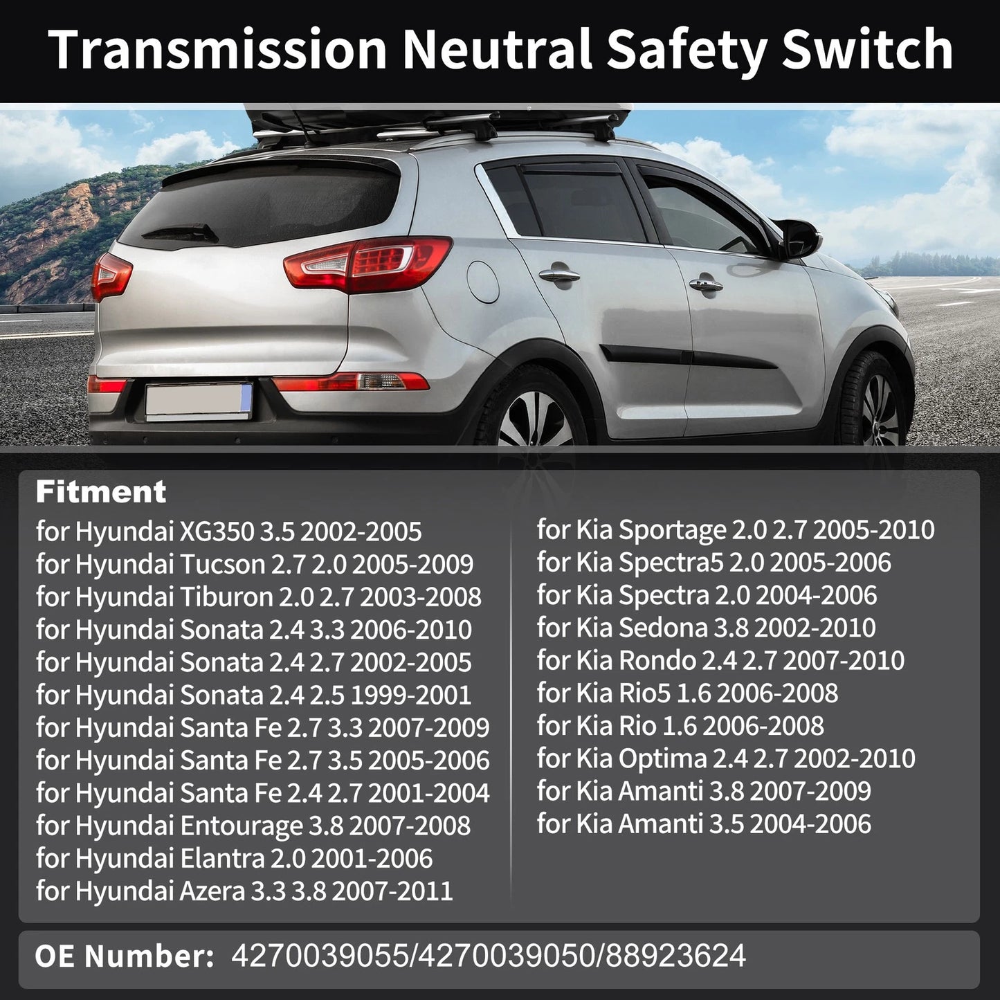 Inhibitor Neutral Safety Switch for Kia Optima 2.4 2.7 (2002-2010)