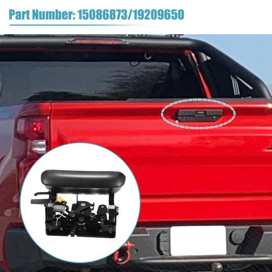 1 Set Tailgate Door Handle and Bezel for Chevy Avalanche 1500 2500 (2002-2006)