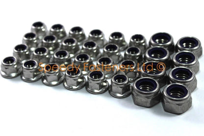 4 x Edelstahl M12 Nyloc Flansch-Radmuttern Cadet Eins for Kart