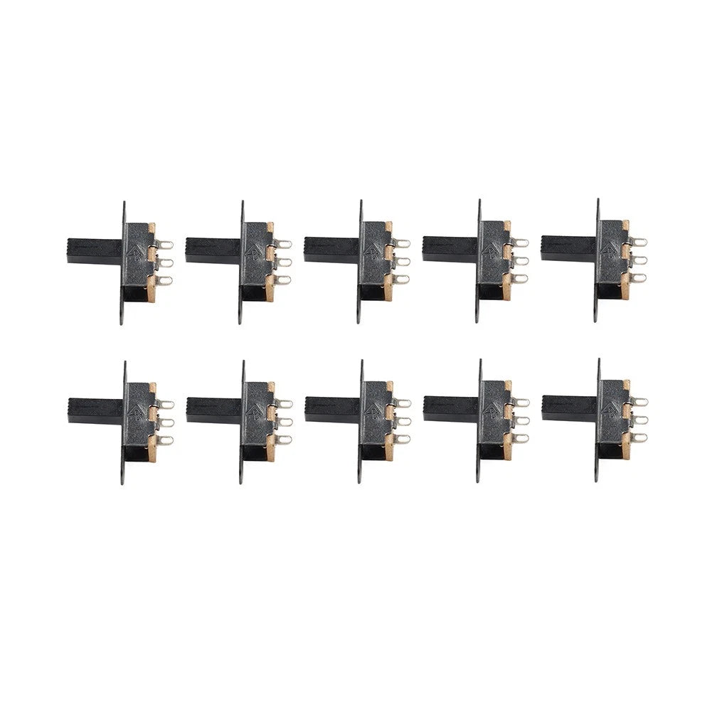 10 x Mini Vertical Slide Switch for PCB Panel - 2 Position On/Off SPDT