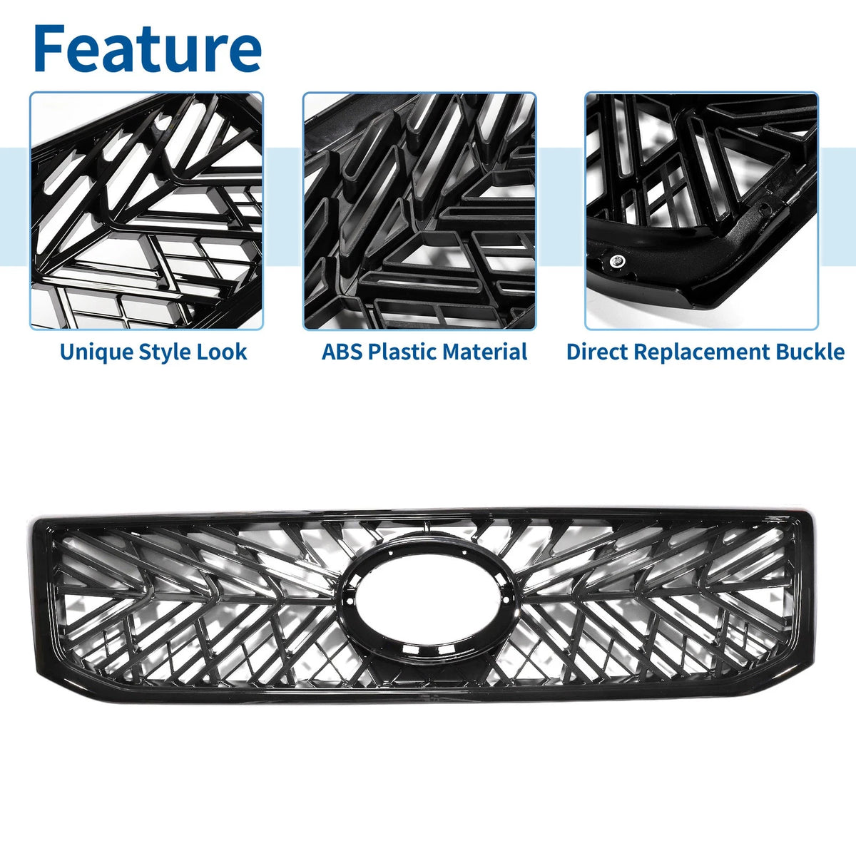 Front Upper Hood Bumper Grille for Toyota Land Cruiser Prado (2002-2009)