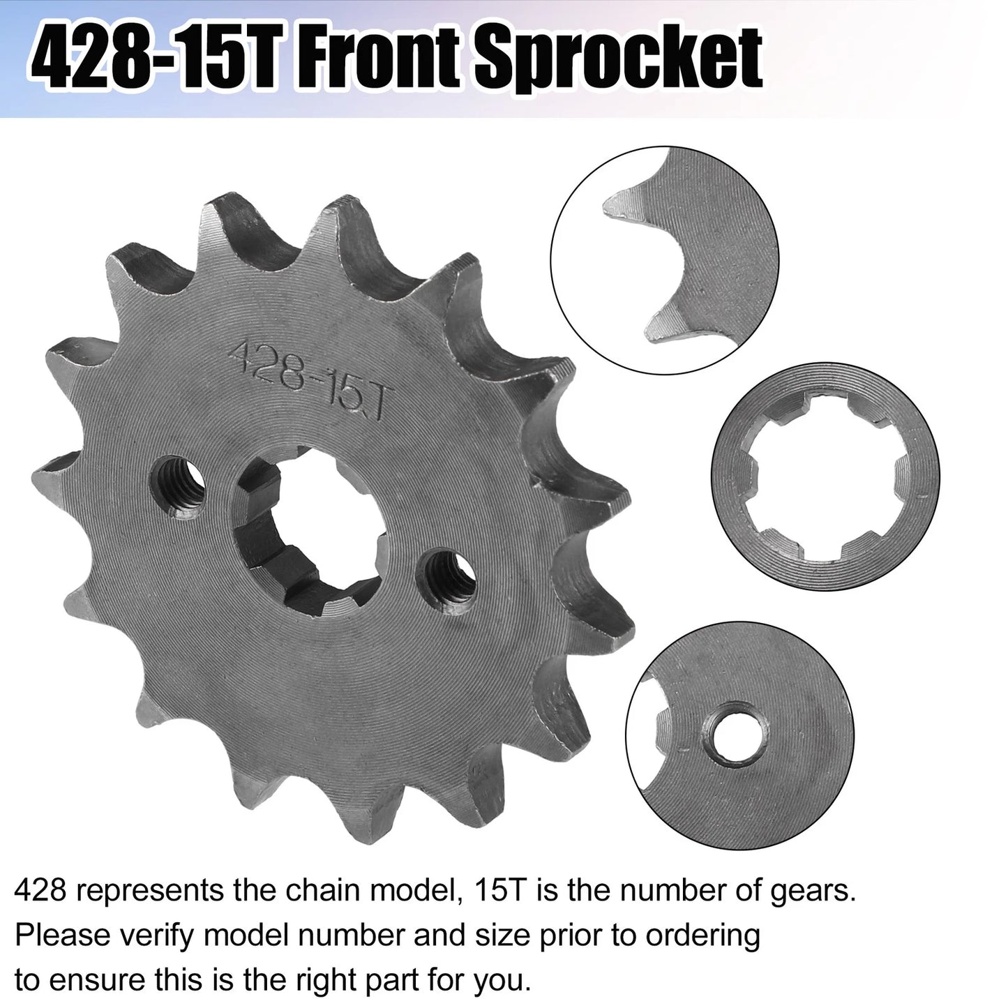 15T 17mm Front Engine Sprocket for Dirt Bike Mini Bike