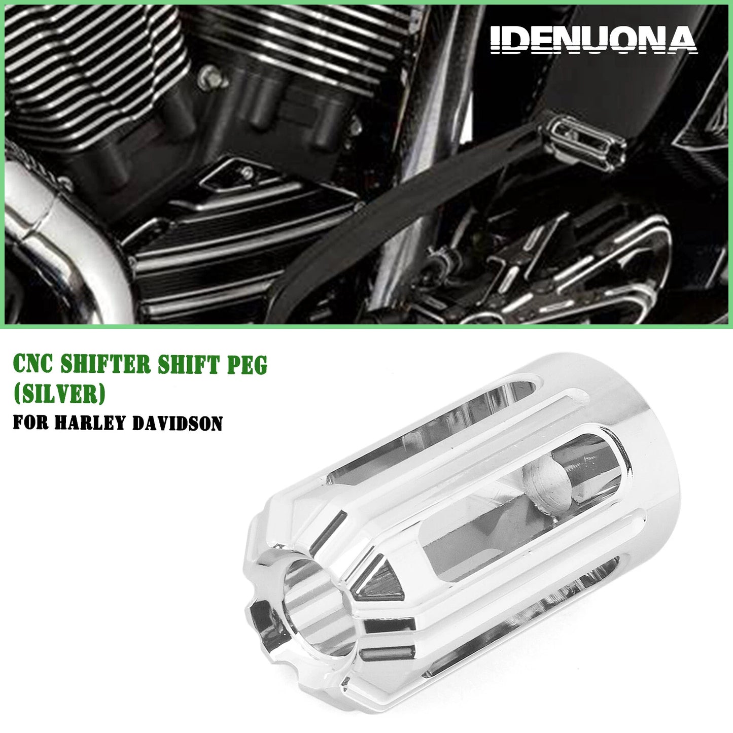 1x Silver CNC Shift Peg for Harley Davidson All Models