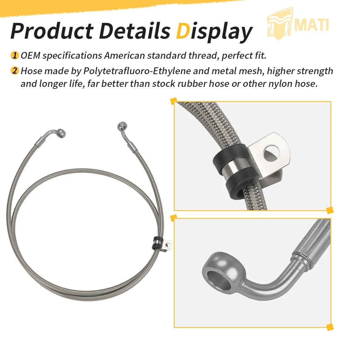 Rear Brake Line for Polaris Sportsman 550 850 Scrambler 850 XP (2013–2025)