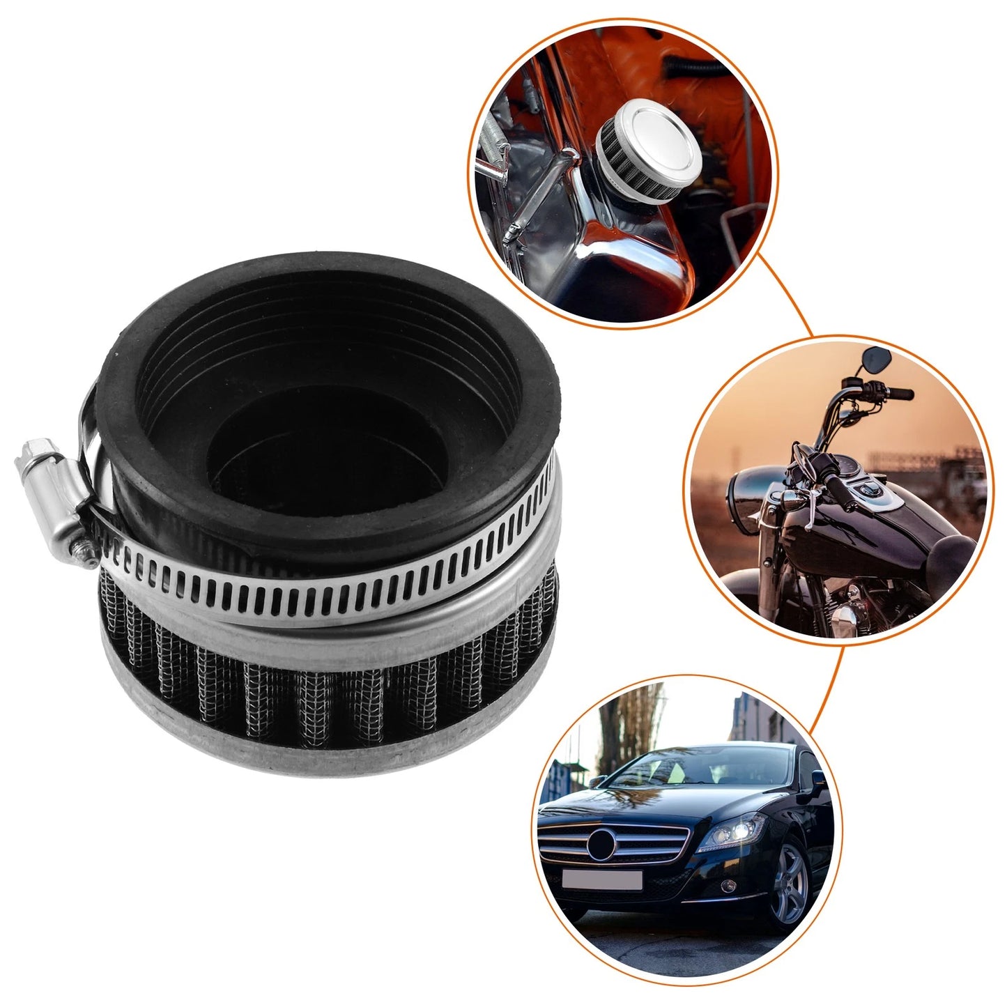 58-60mm Air Filter Cleaner Round Tapered for Motorcycle Universal