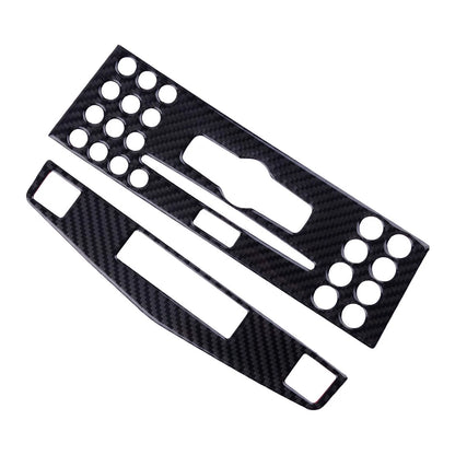 2 x Carbon Fiber Style Center Console CD Panel Covers for Benz W204 (2007-2010)