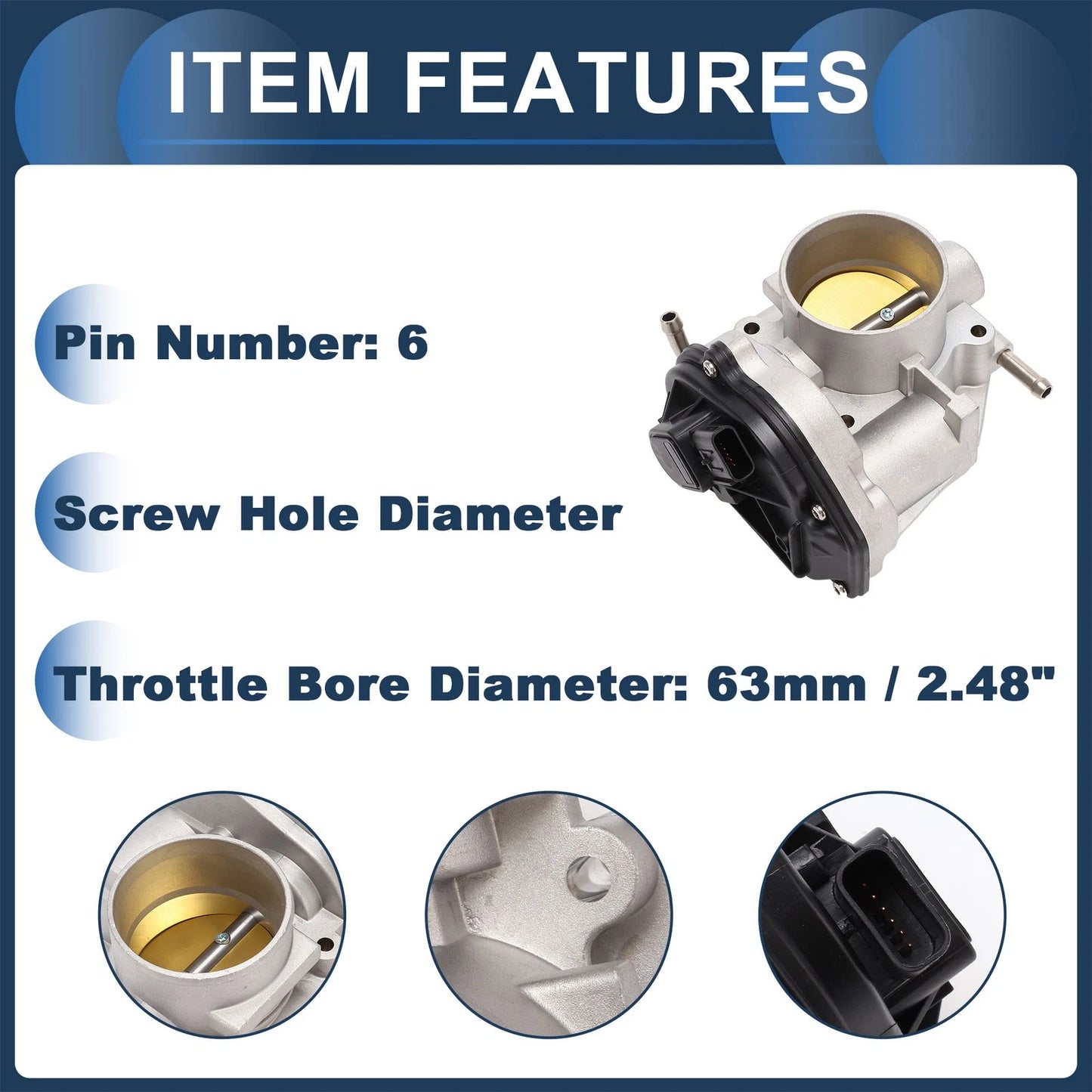 Throttle Body for Ford Five Hundred, Freestyle & Mercury Montego V6 (2005-2007)