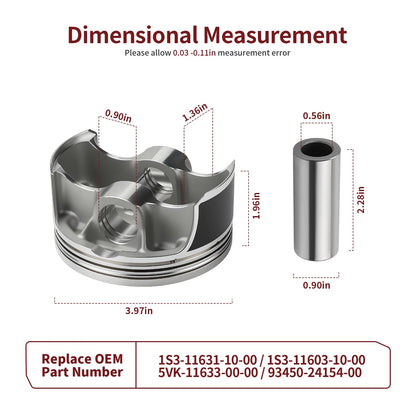 Top End Rebuild 102mm STD Forged Piston for Yamaha Raptor 700R (2006–2014)