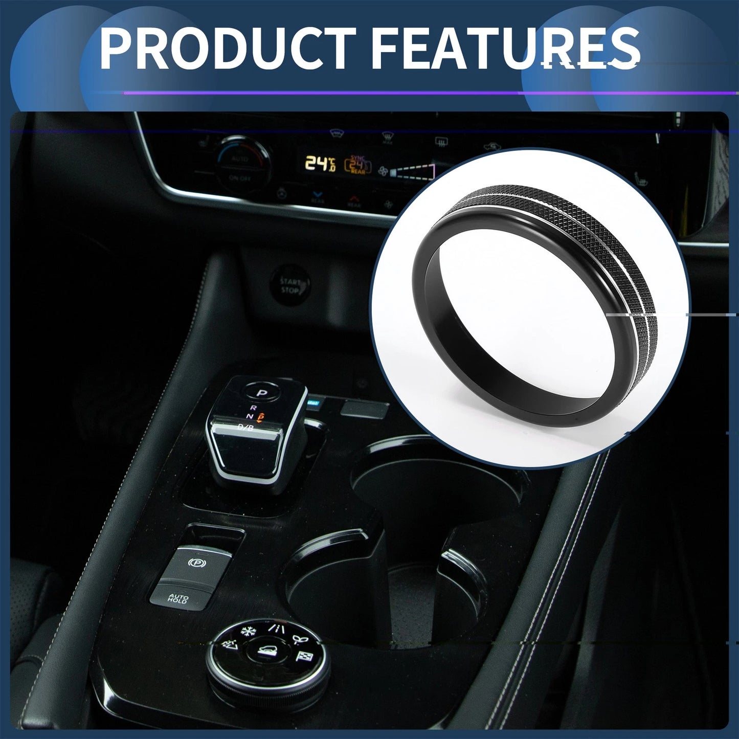 4WD Drive Mode Switch Knob Cover for Nissan X-Trail Rogue (2021-2023)