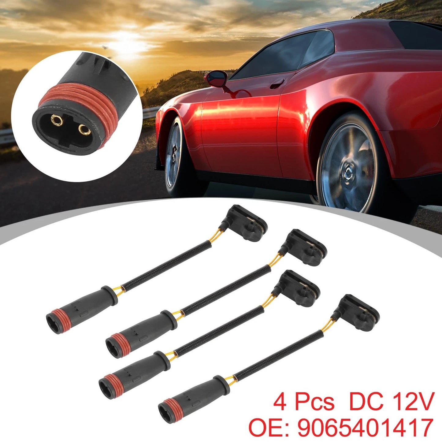 4pcs Front & Rear Brake Pad Wear Sensor for Dodge Sprinter 2500