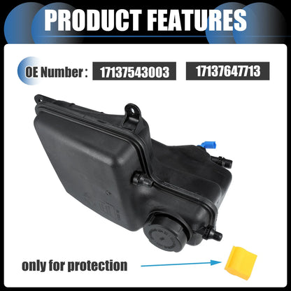 Coolant Expansion Overflow Tank with Cap for BMW 760i (2003-2008)