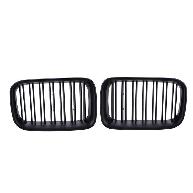 Matte Black Front Kidney Grilles for BMW E36 3 Series Sedan (1992-1997)