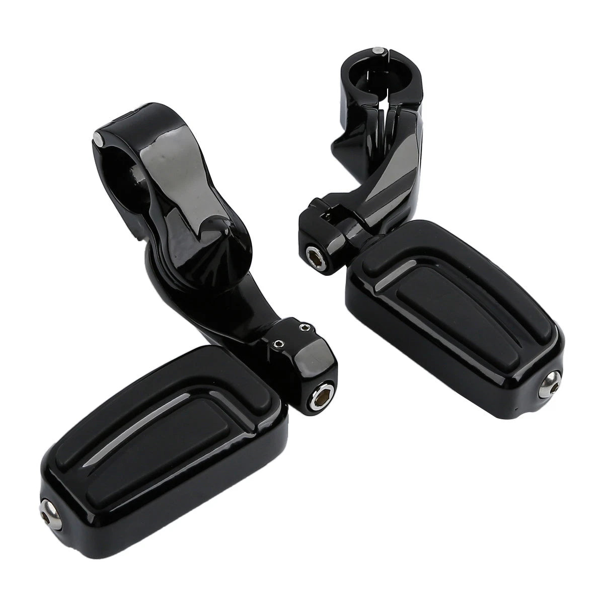 1.25" 32mm Highway Short Angled Mount Foot Pegs for Harley Softail Deluxe