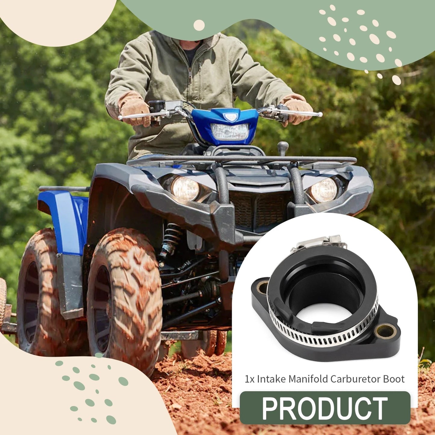 Intake Manifold Boot Joint for Yamaha Kodiak 450 YFM450 4x4 EPS 2018-2024
