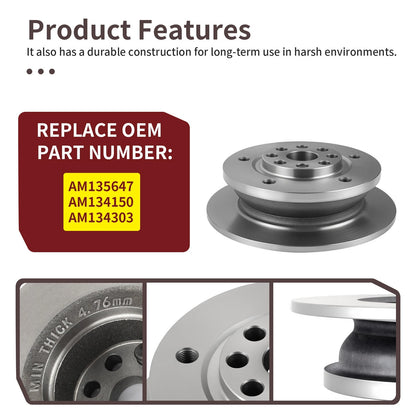 Rear Wheel Brake Disc Rotor Hub for John Deere HPX (2008–2018)