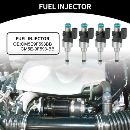 4 x Fuel Injectors for Ford Escape (2017-2019) 1.5L Black