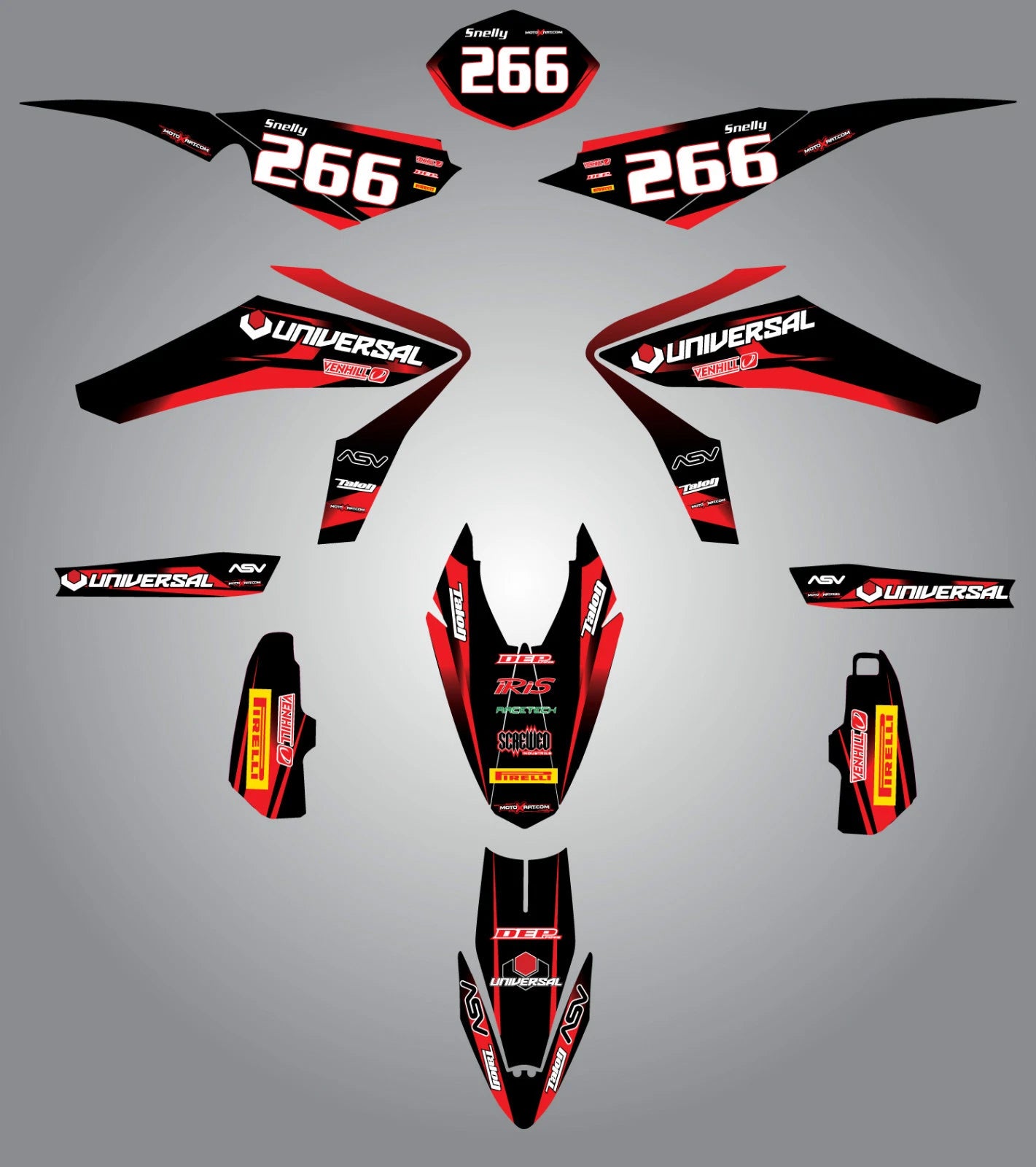 THUNDER Style Stickers for Husqvarna 449-511 TE TC (2011-2014)