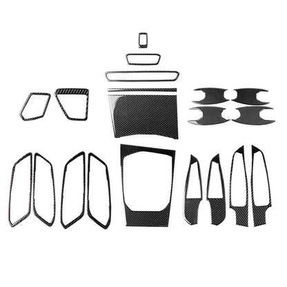 27PC Soft Carbon Fiber Full Interior Console Kit Cover Trim For BMW 3 Series G20
