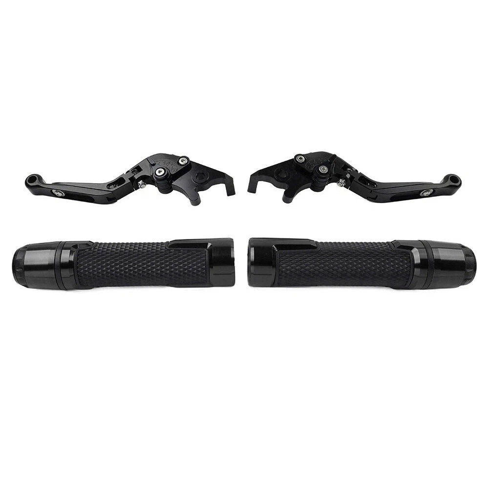 CNC Black Extendable Brake Clutch Levers & Grips for Daytona 675 (2006-2018)