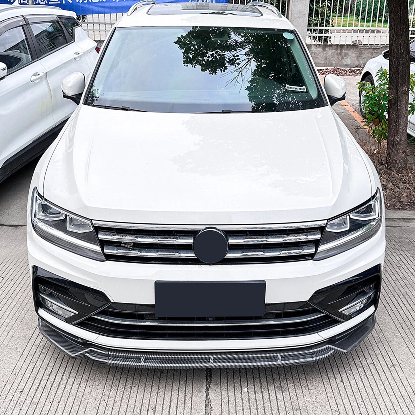 Front Bumper Spoiler Lip for VW Tiguan MK2 Rline (2017-2020)