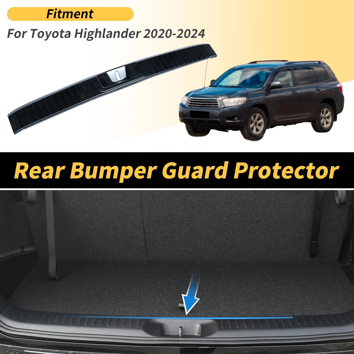Bumper Guard for Toyota Highlander Titanium Tone 2020-2024