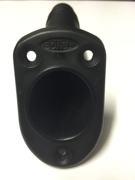 2x Recessed Oval Black Fishing Rod Holders for Boat, PWC, Jet Ski
