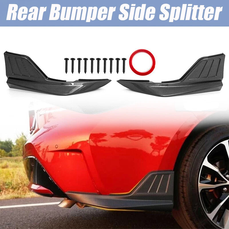 Rear Bumper Lip Spoiler Side Splitter for 2020-2023 Toyota Corolla