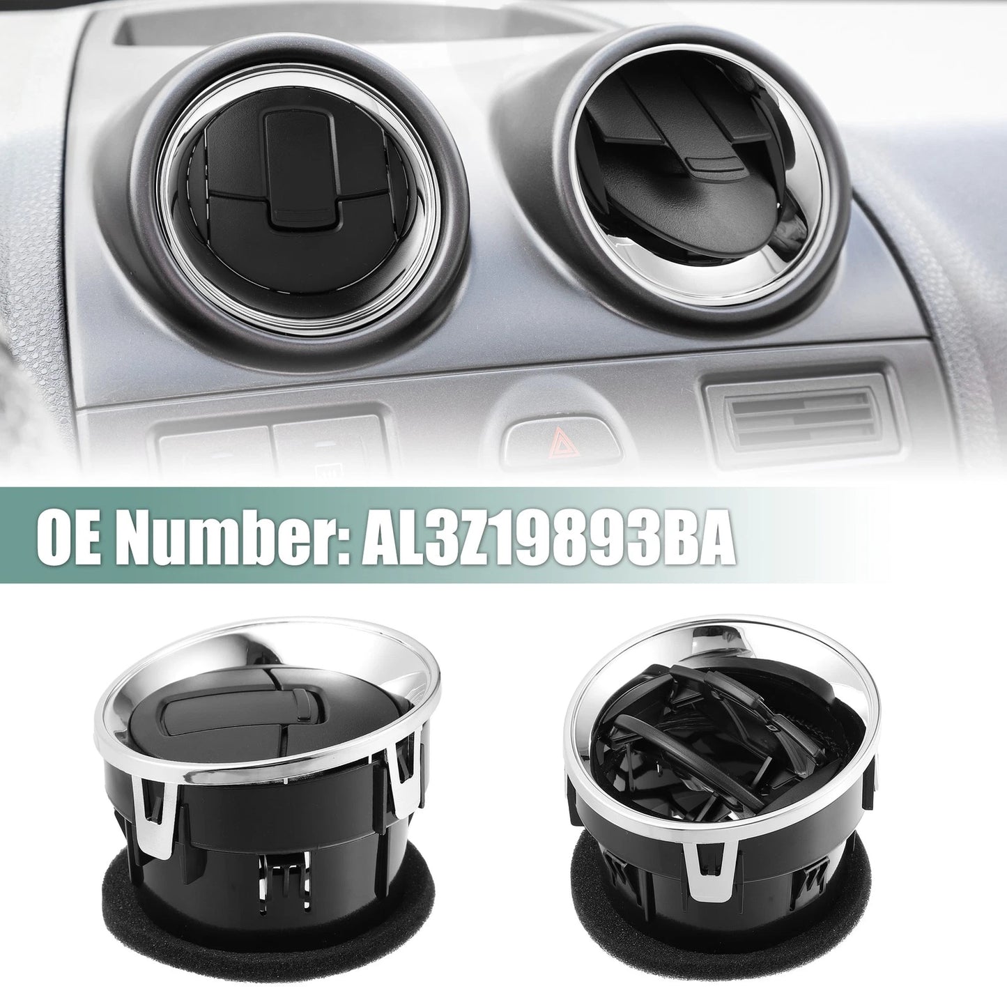 4 Pcs Front Dashboard AC Heater Air Vents for Ford F-150 (2009-2014)