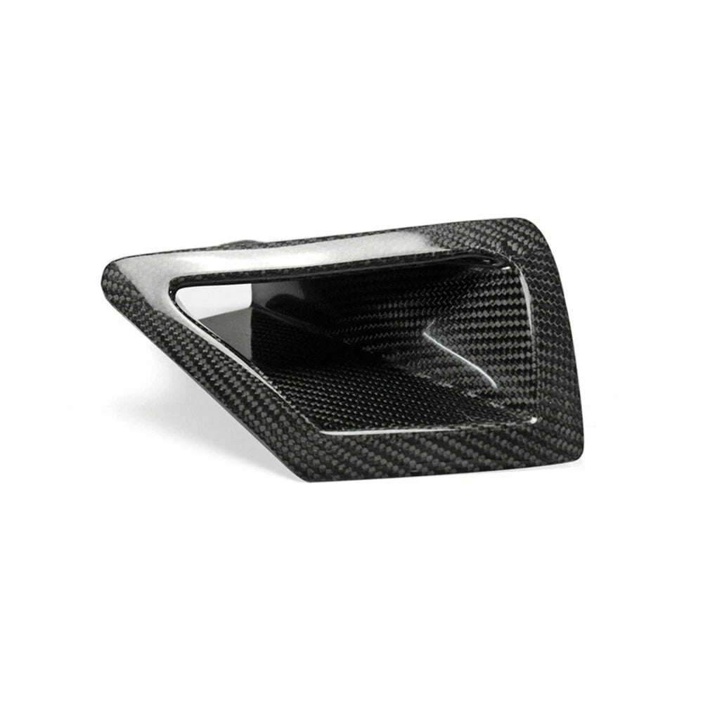 2 x Carbon Fiber Front Bumper Side Air Vent Duct Covers for Nissan 370Z (2009-2020)