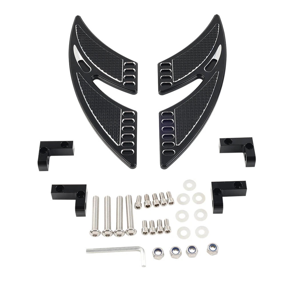 Cut Rear Floorboards Footpegs 2 x Aluminum for Harley Touring Models (93-Current)