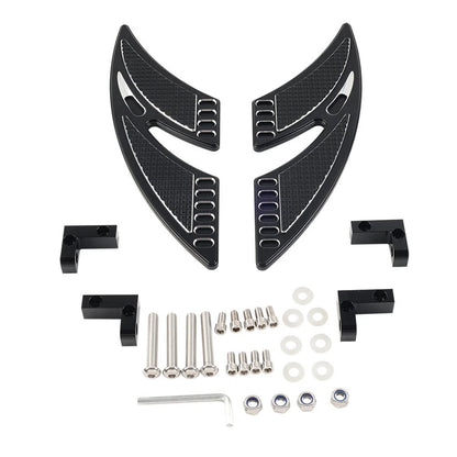 Cut Rear Floorboards Footpegs 2 x Aluminum for Harley Touring Models (93-Current)
