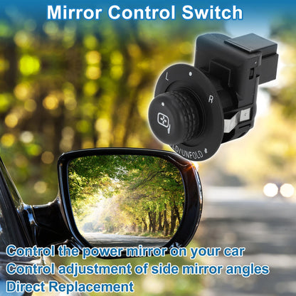 Car Mirror Switch for Ford Expedition, F-150, Plastic Black (2003-2006)