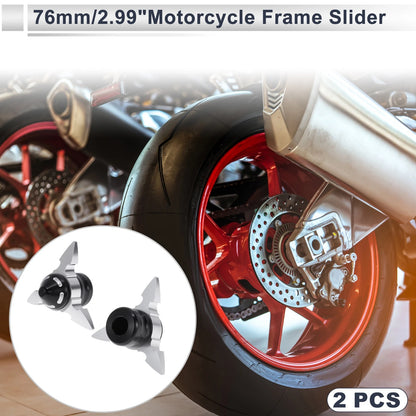 0.59" Aluminum Alloy Plastic Motorcycle Slider Frame 2 x Pcs for Make Model