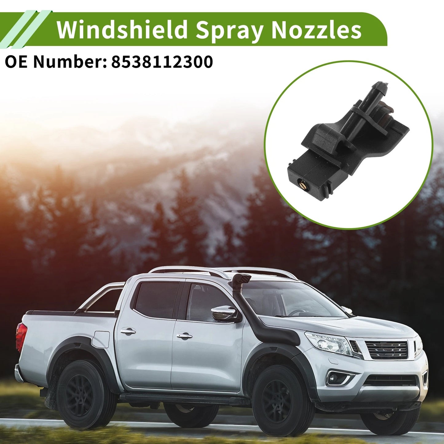 Windshield Washer Nozzle w/ Hose Connector for Scion xD
